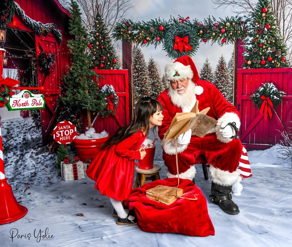 Kate Christmas Red Barn Snow Lane Forest Gate Room Set