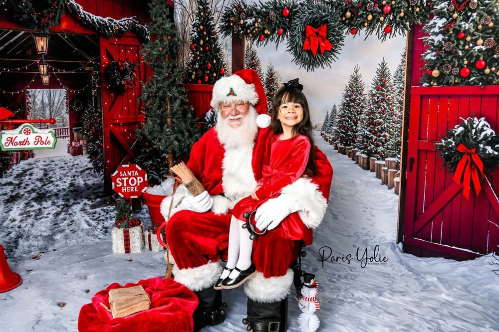Kate Christmas Red Barn Snow Lane Forest Gate Room Set