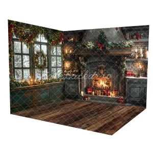 Kate Christmas Vintage Green Kitchen Room Set