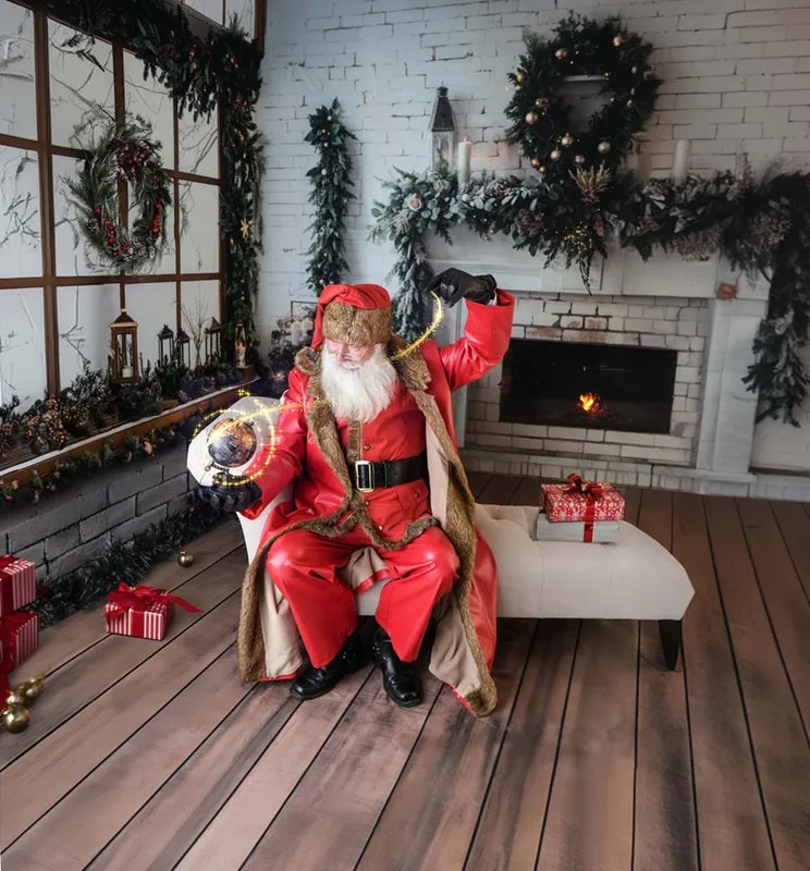 Kate Christmas Window White Brick Wall Room Set