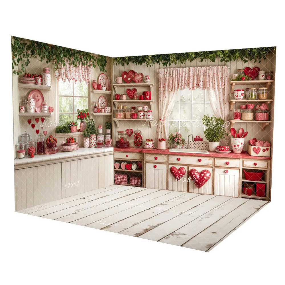 Kate Valentine's Day Kitchen Red Heart Room Set