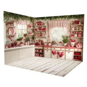 Kate Valentine's Day Kitchen Red Heart Room Set