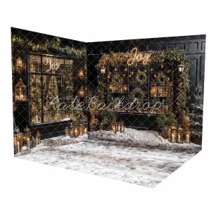 Kate Winter Christmas Black Window Retro Wall Room Set
