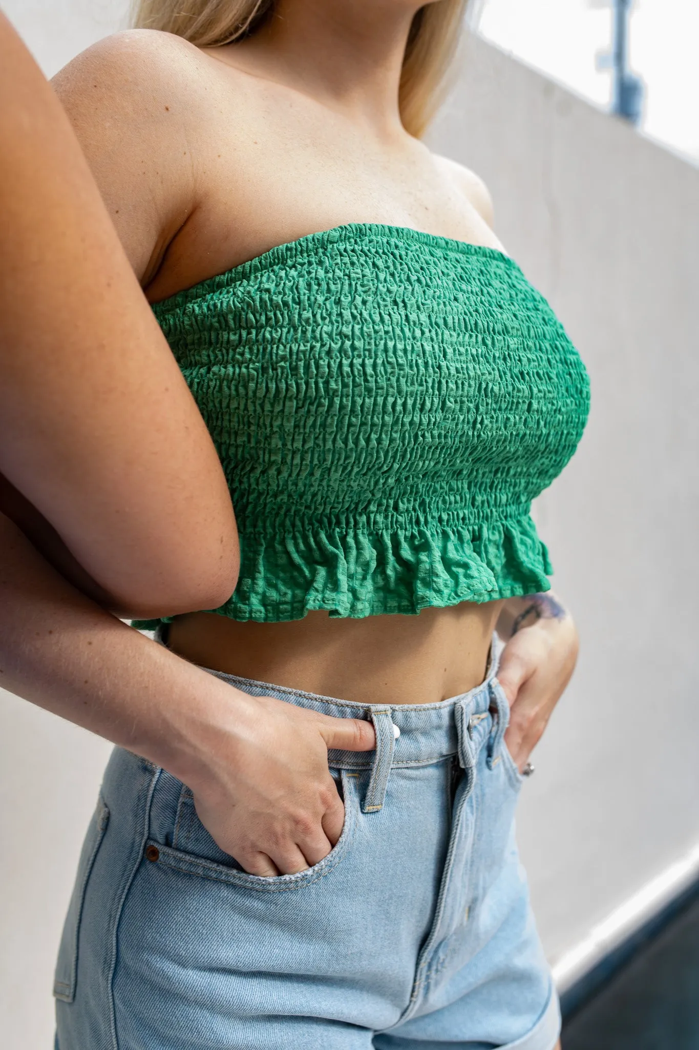 Keep It Simple Tube Top - Green