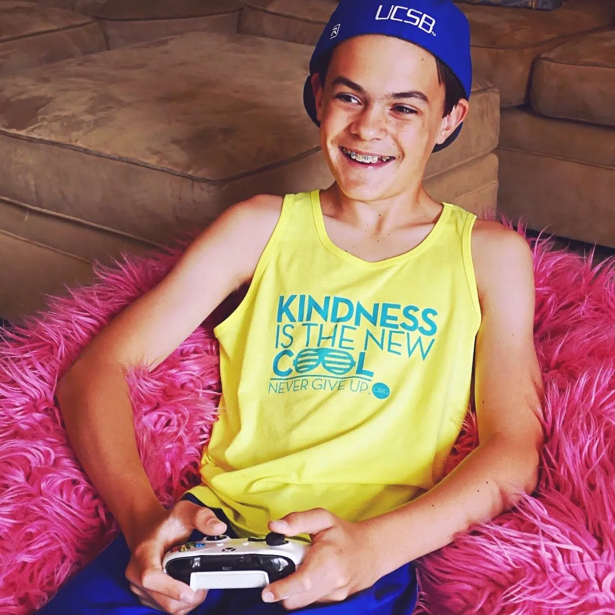 KIDS KINDNESS IS THE NEW COOL TANK (NEON)
