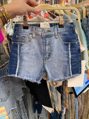 Kids Two Tone Denim Shorts