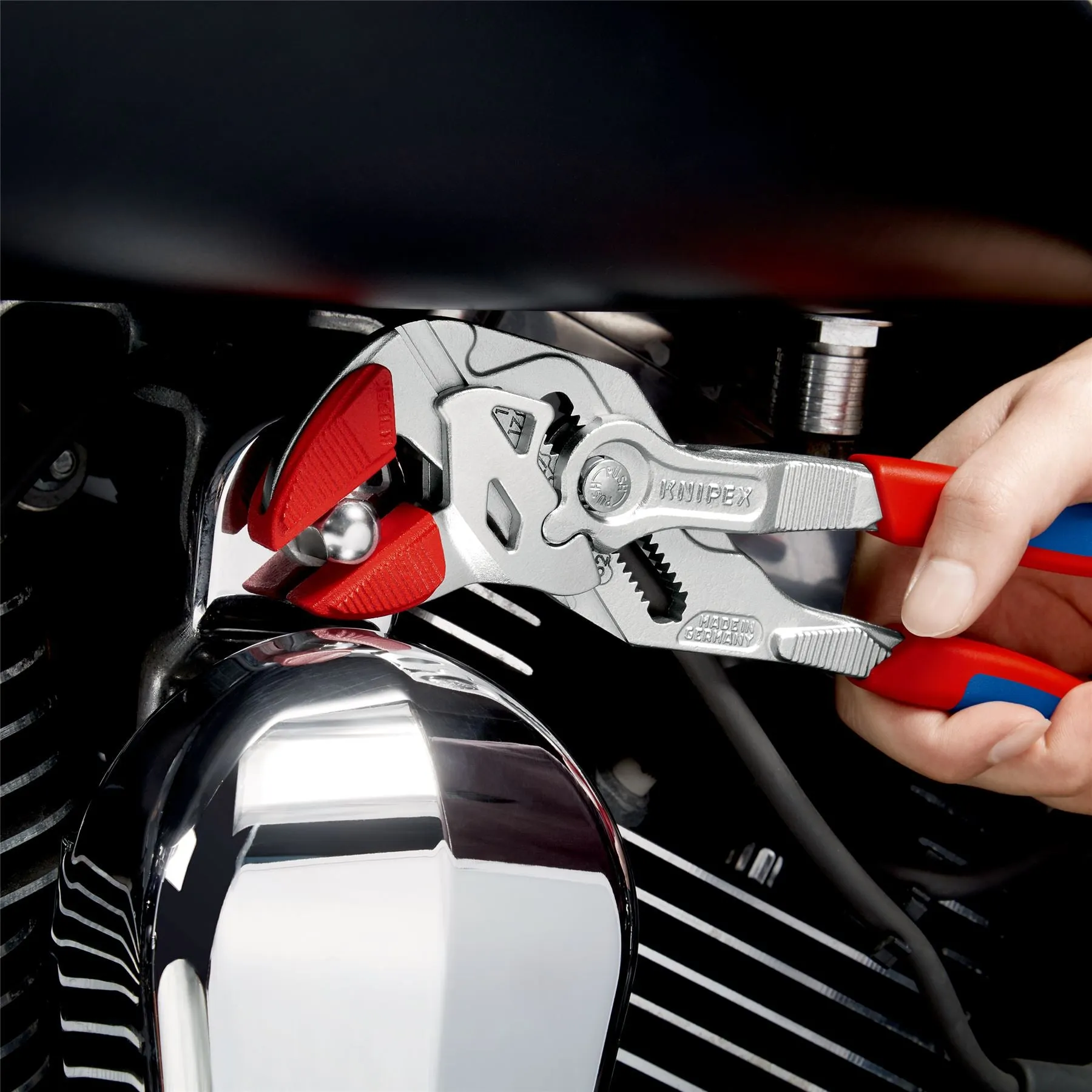KNIPEX Pliers Wrench Slip Joint Plier 250mm Chrome Multi Component Grips 86 05 250 SB