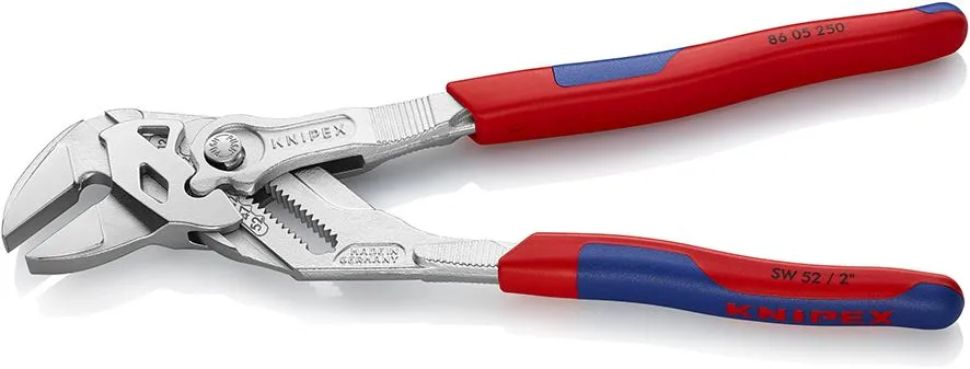 KNIPEX Pliers Wrench Slip Joint Plier 250mm Chrome Multi Component Grips 86 05 250 SB