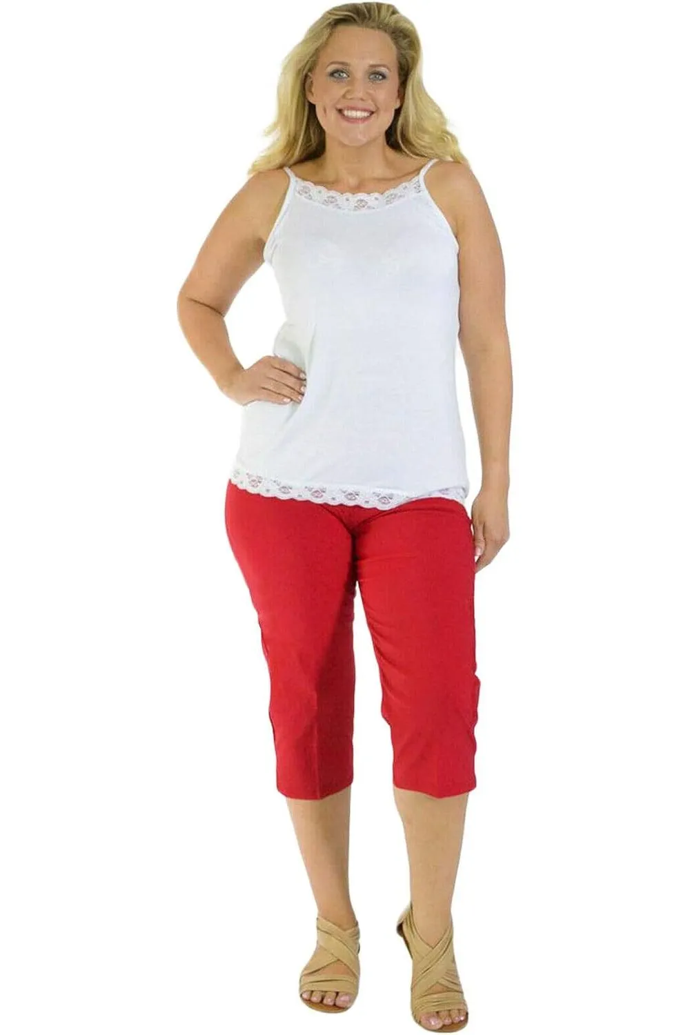 Ladies 3/4 Elasticated Trouser Shorts
