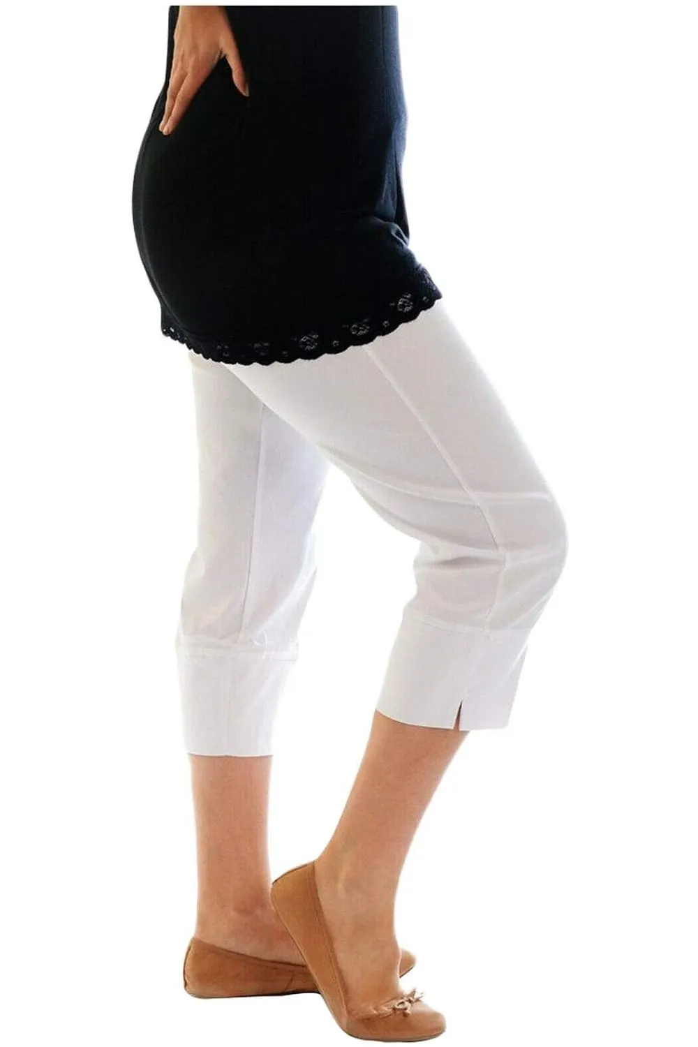 Ladies 3/4 Elasticated Trouser Shorts