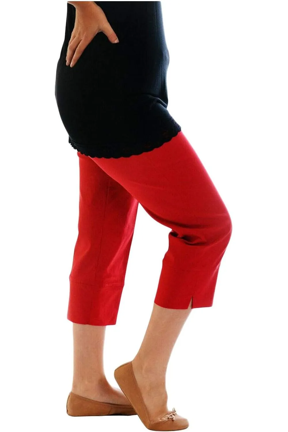 Ladies 3/4 Elasticated Trouser Shorts