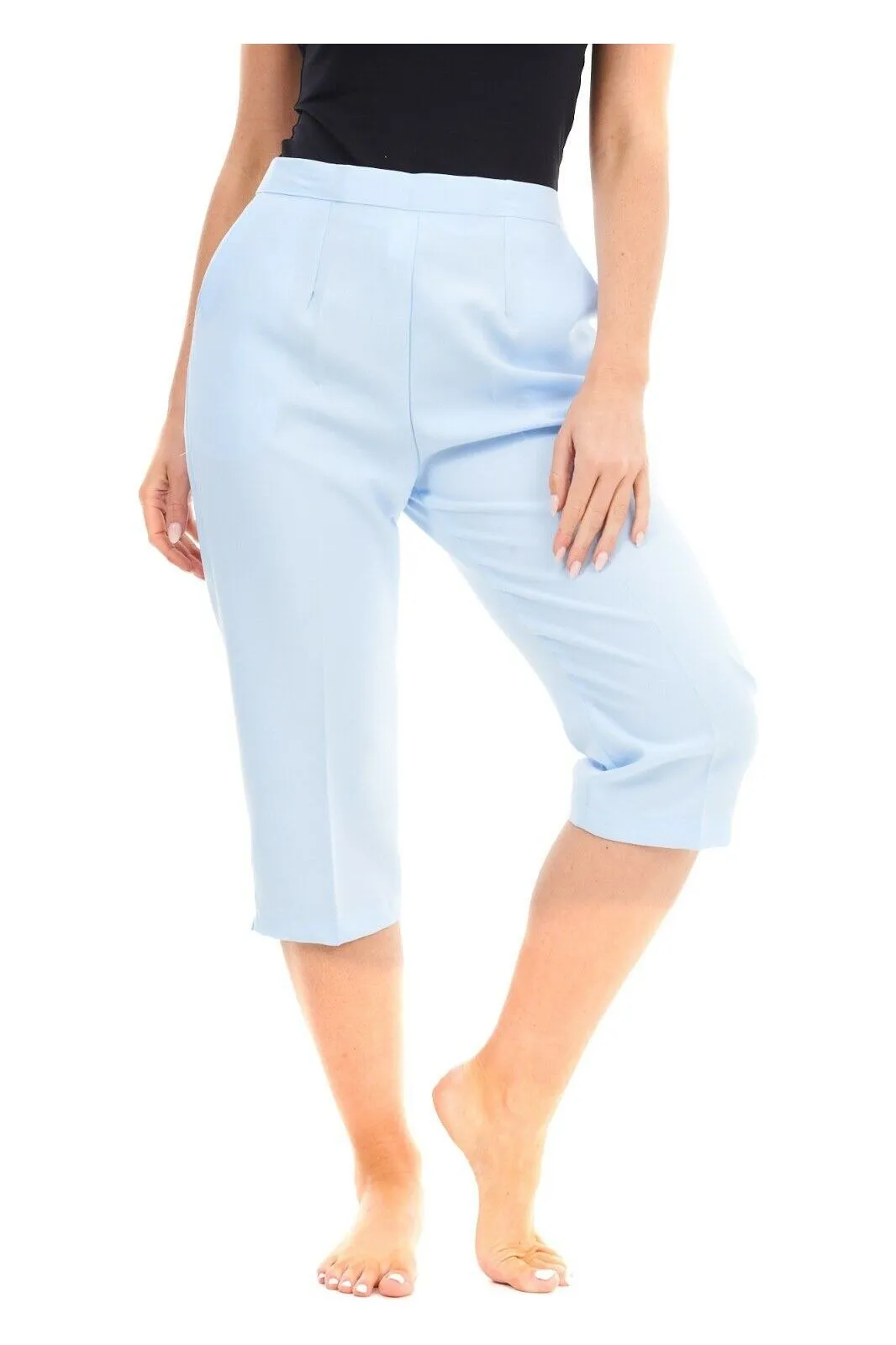 Ladies 3/4 Elasticated Trouser Shorts