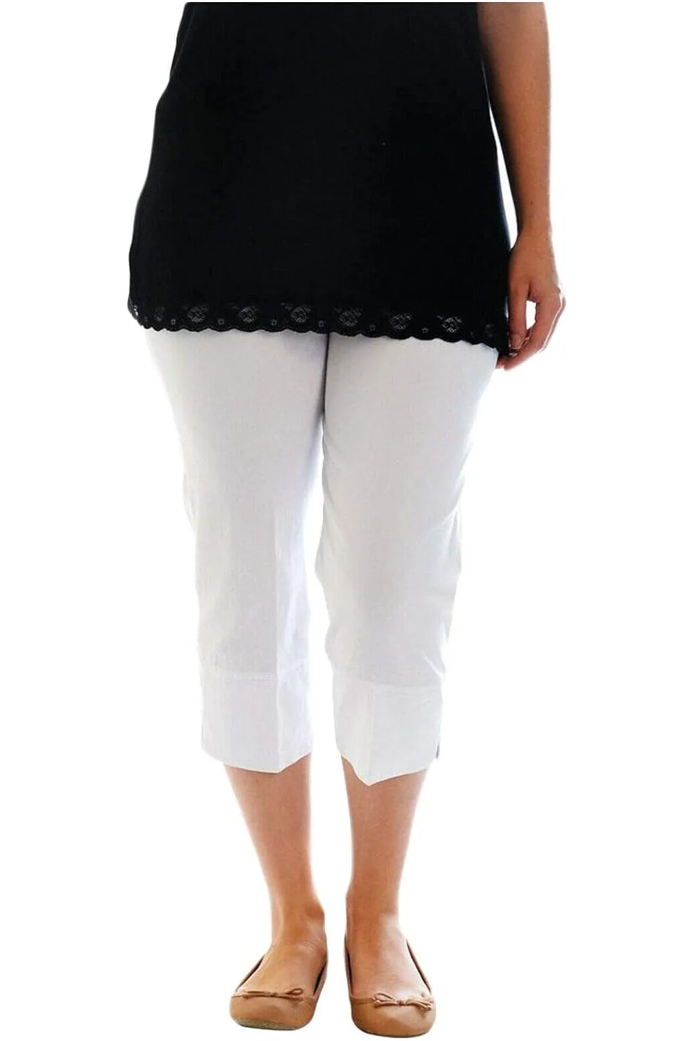 Ladies 3/4 Elasticated Trouser Shorts