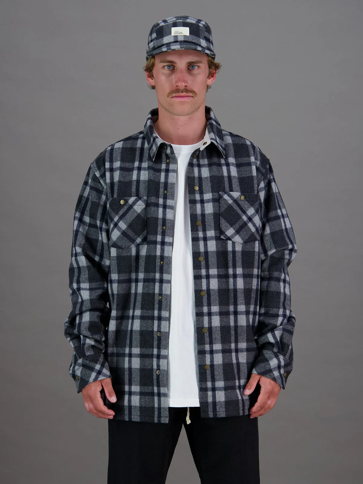 LANDING CHECK JACKET - GRAPHITE CHECK
