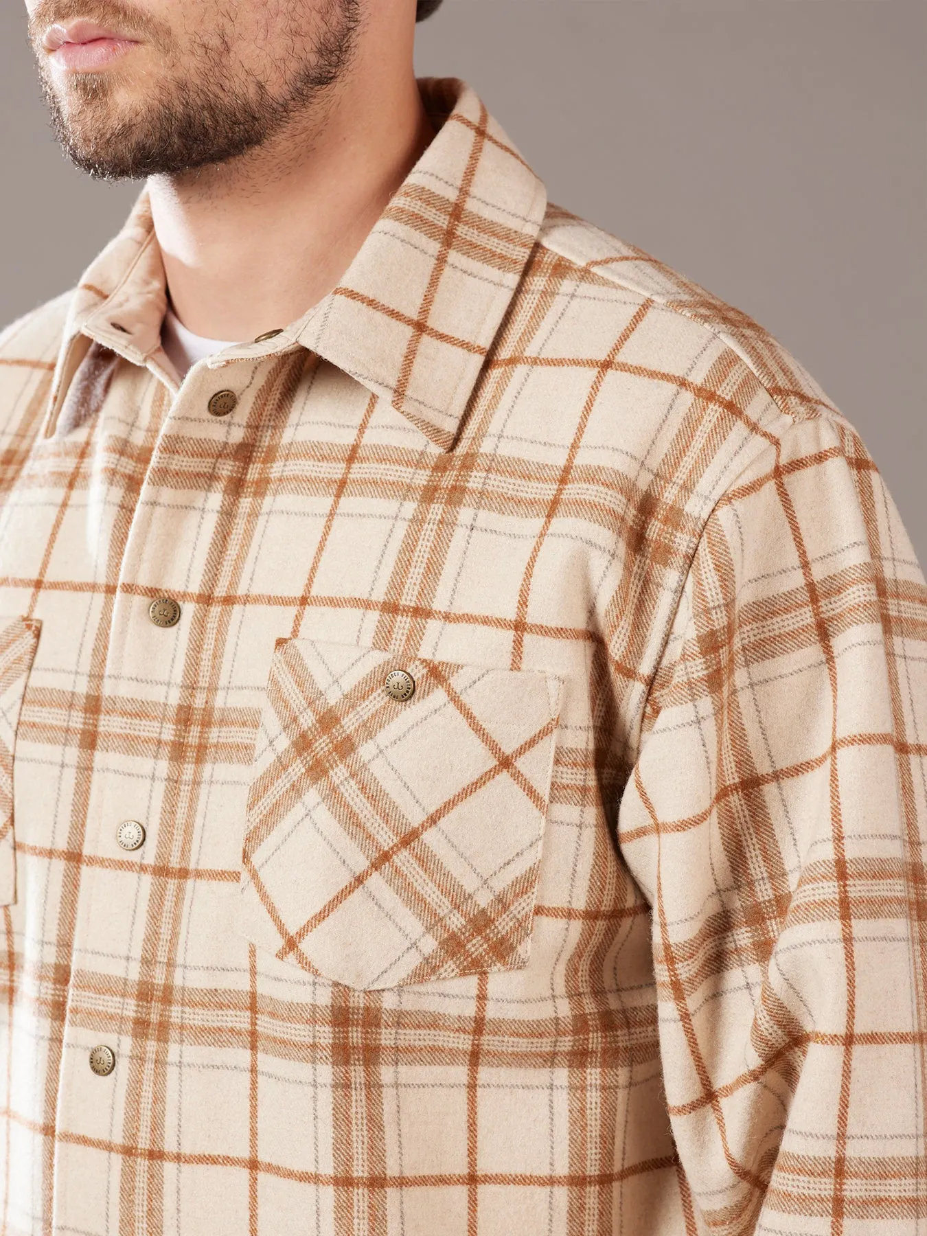LANDING CHECK JACKET - SAND/RUST