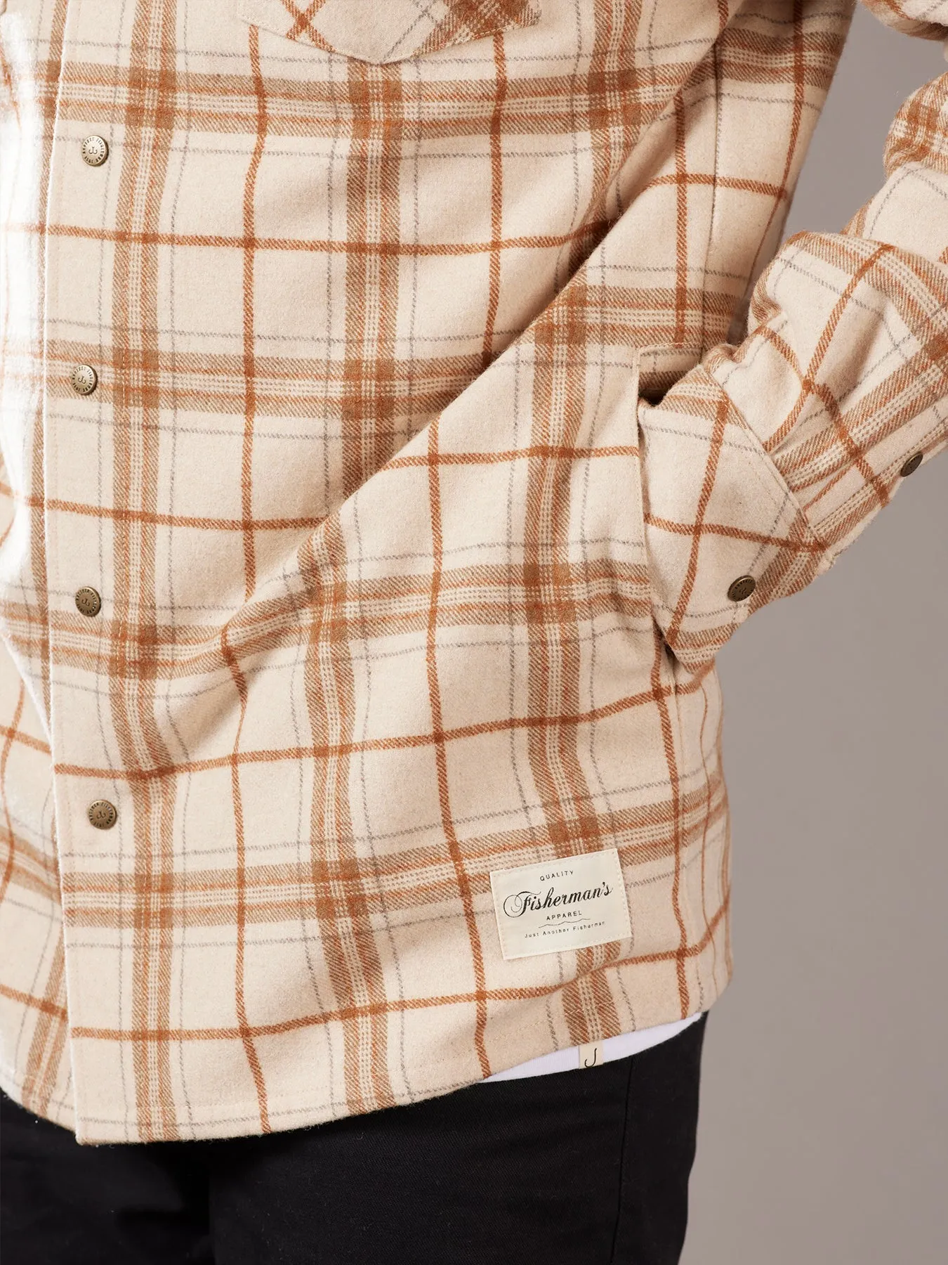LANDING CHECK JACKET - SAND/RUST