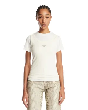 Layered Top In Con Logo Bianco