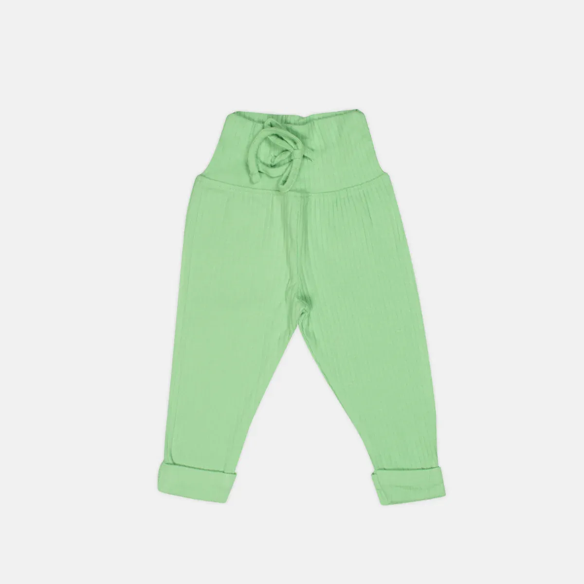 Lime Green Ribbed Top & Shorts Set