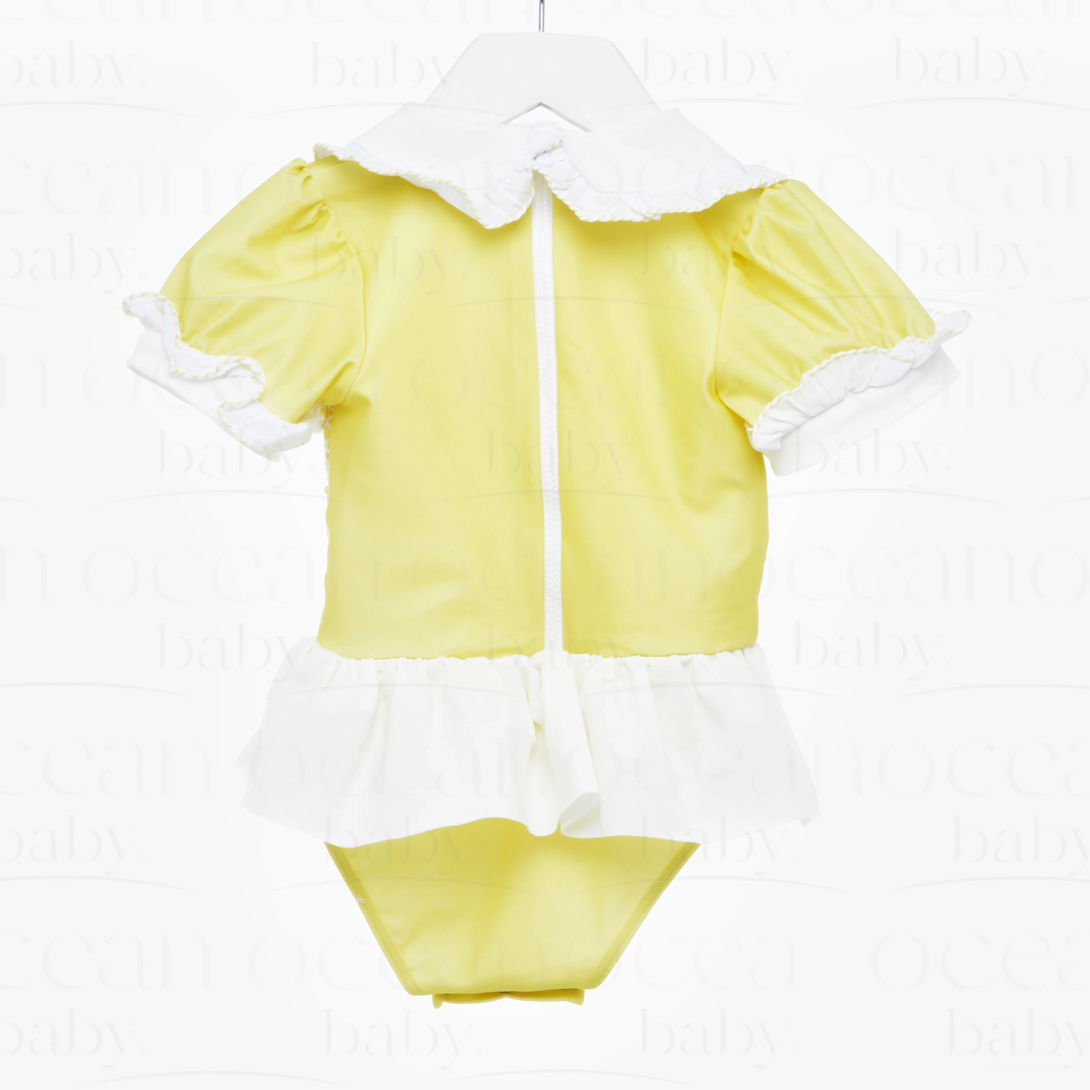 Limonati Sea-2-Shore Smocked Girls Swimsuit with Poppers - SPF Protected (6M-6Yrs)