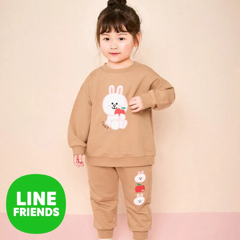 Line Friends Beige Cony Apple Top & Bottom Set 2311MO15