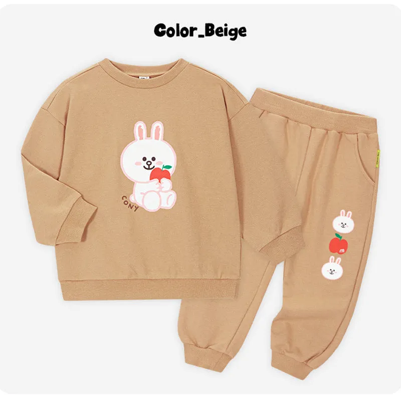 Line Friends Beige Cony Apple Top & Bottom Set 2311MO15