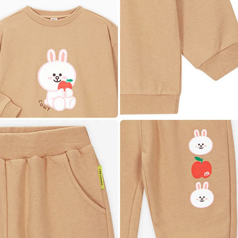 Line Friends Beige Cony Apple Top & Bottom Set 2311MO15