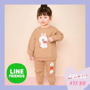 Line Friends Beige Cony Apple Top & Bottom Set 2311MO15