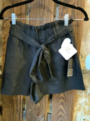 Linen tie shorts