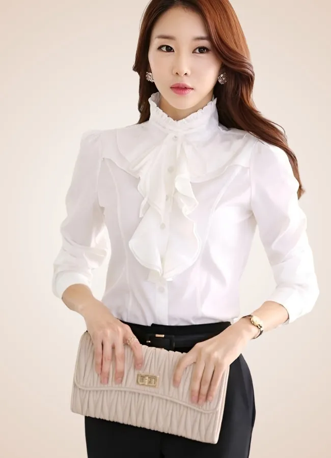 Long Sleeve Victorian Ruffled Shirt