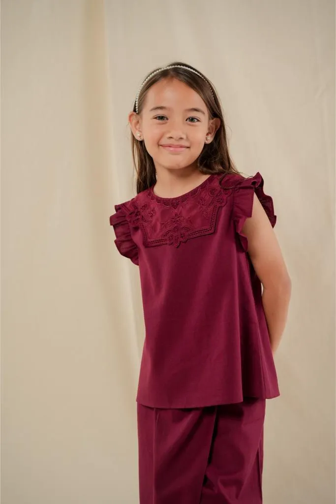 LUCIE KURUNG IN BURGUNDY