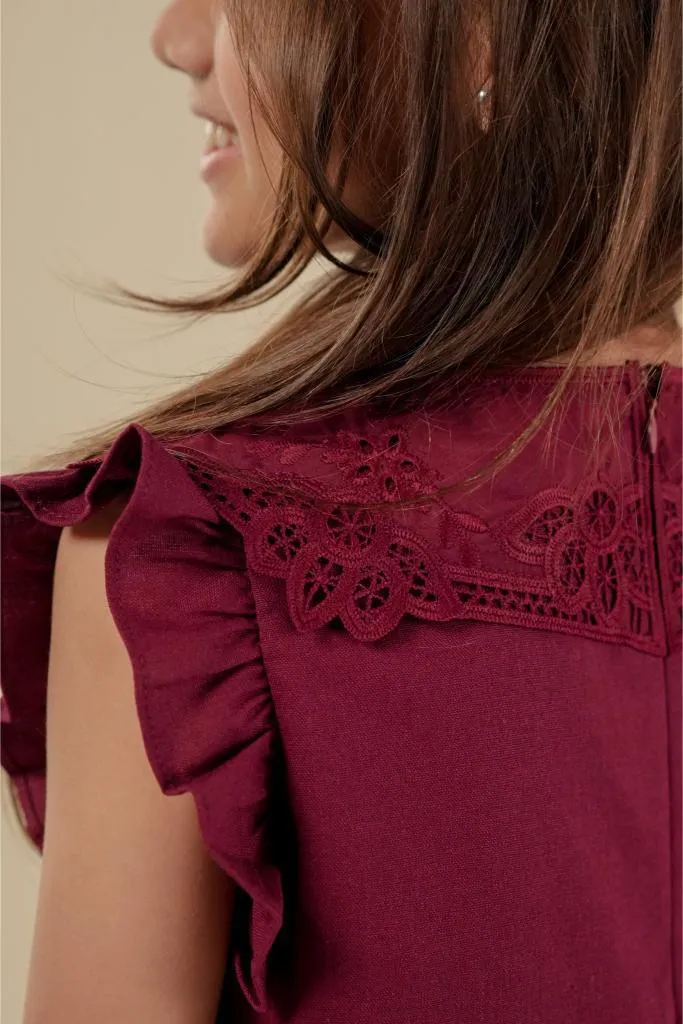 LUCIE KURUNG IN BURGUNDY