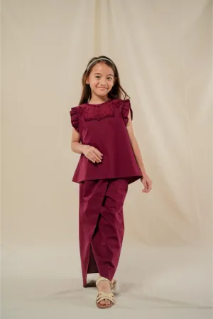 LUCIE KURUNG IN BURGUNDY