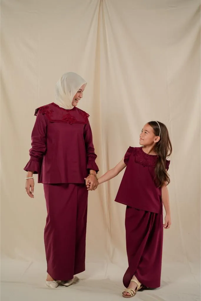 LUCIE KURUNG IN BURGUNDY