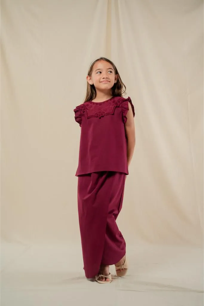 LUCIE KURUNG IN BURGUNDY