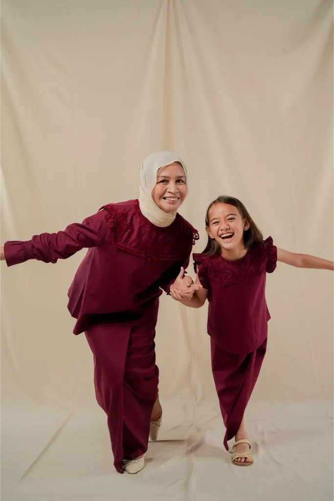 LUCIE KURUNG IN BURGUNDY