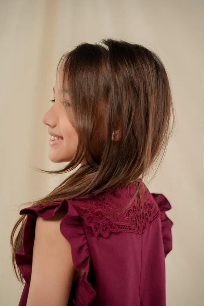 LUCIE KURUNG IN BURGUNDY