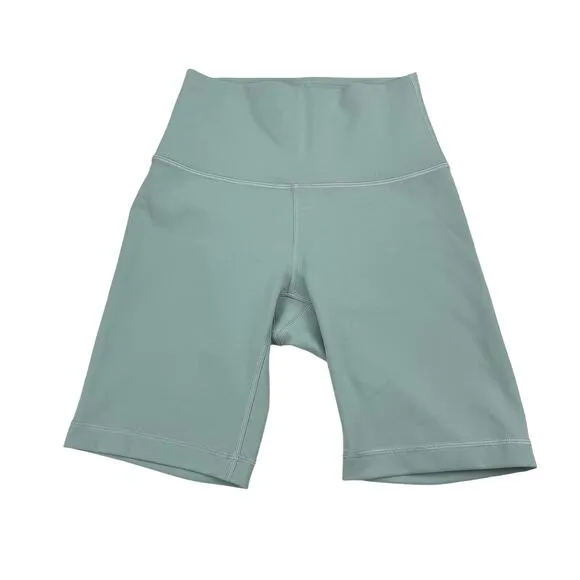 LULULEMON Wunder Train Contour Fit High-Rise Short 8&quot; Sz 4 Misty Glade