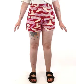 Magpie Goose red print shorts size 12
