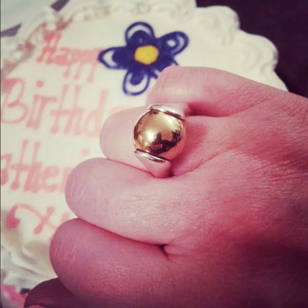 Marble Lotus Ring