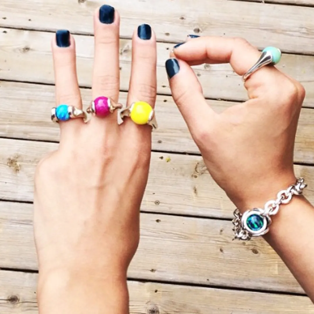 Marble Lotus Ring