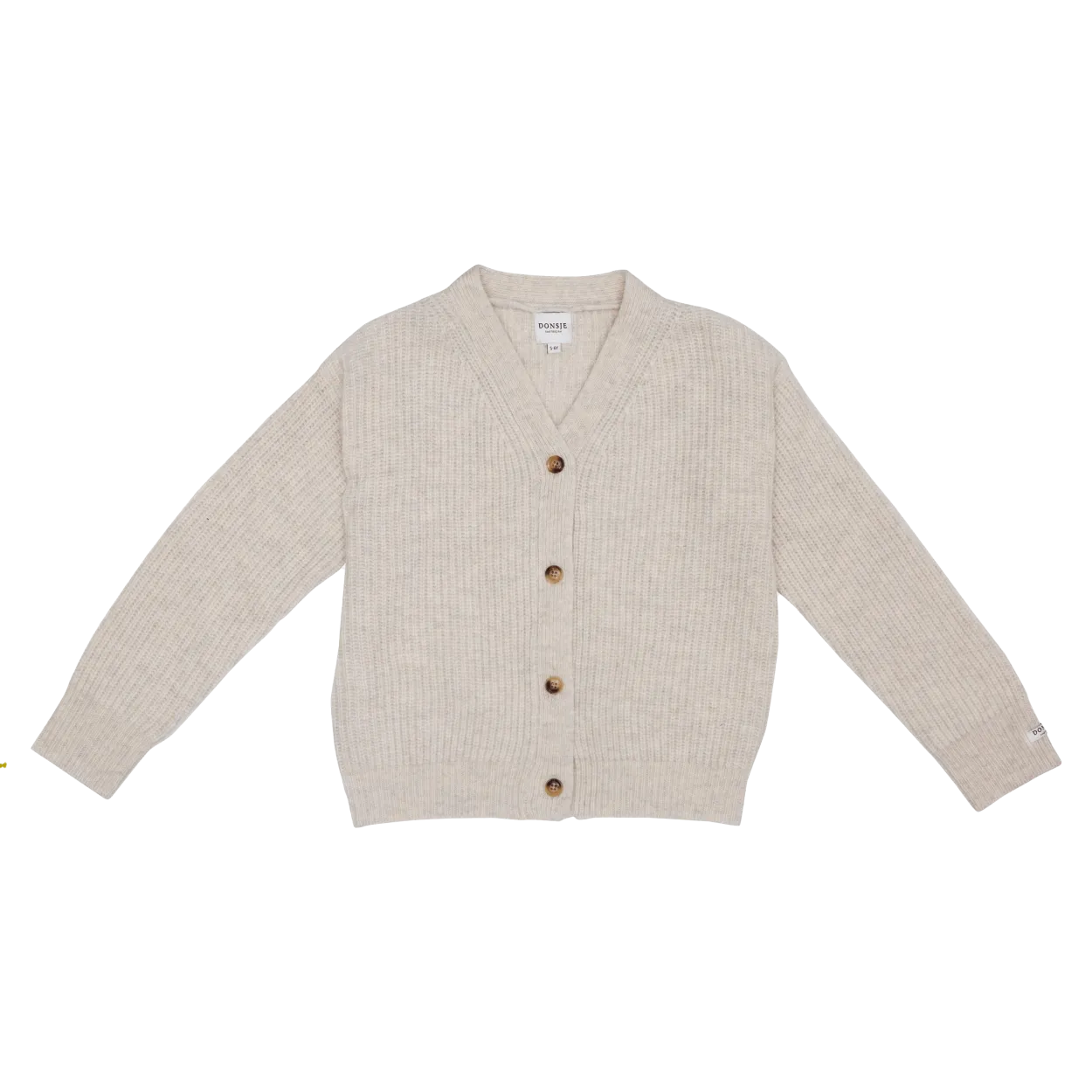 Matu Merino Wool Cardigan | White Sand Melange
