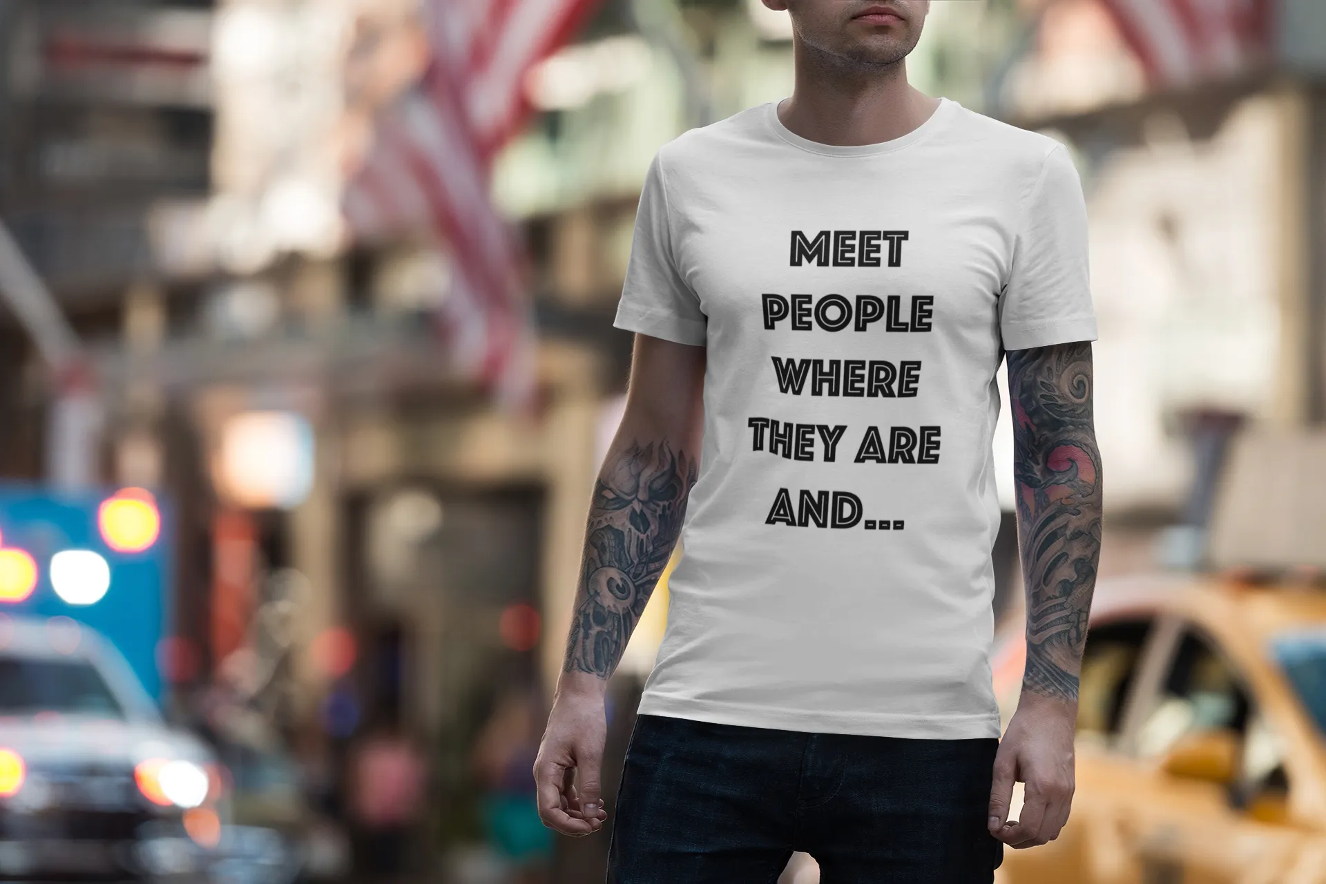 Meet People Where They Are...Short-Sleeve Gender Neutral T-Shirt