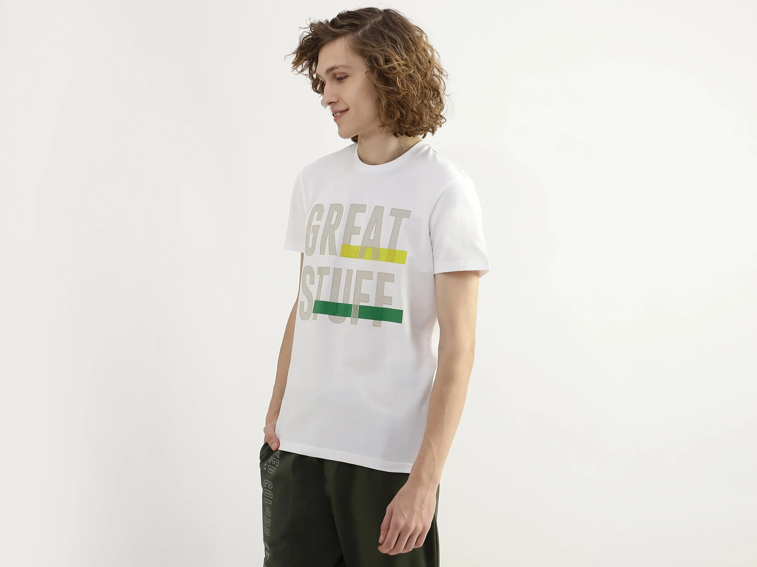 Men Printed Round Neck T-shirt