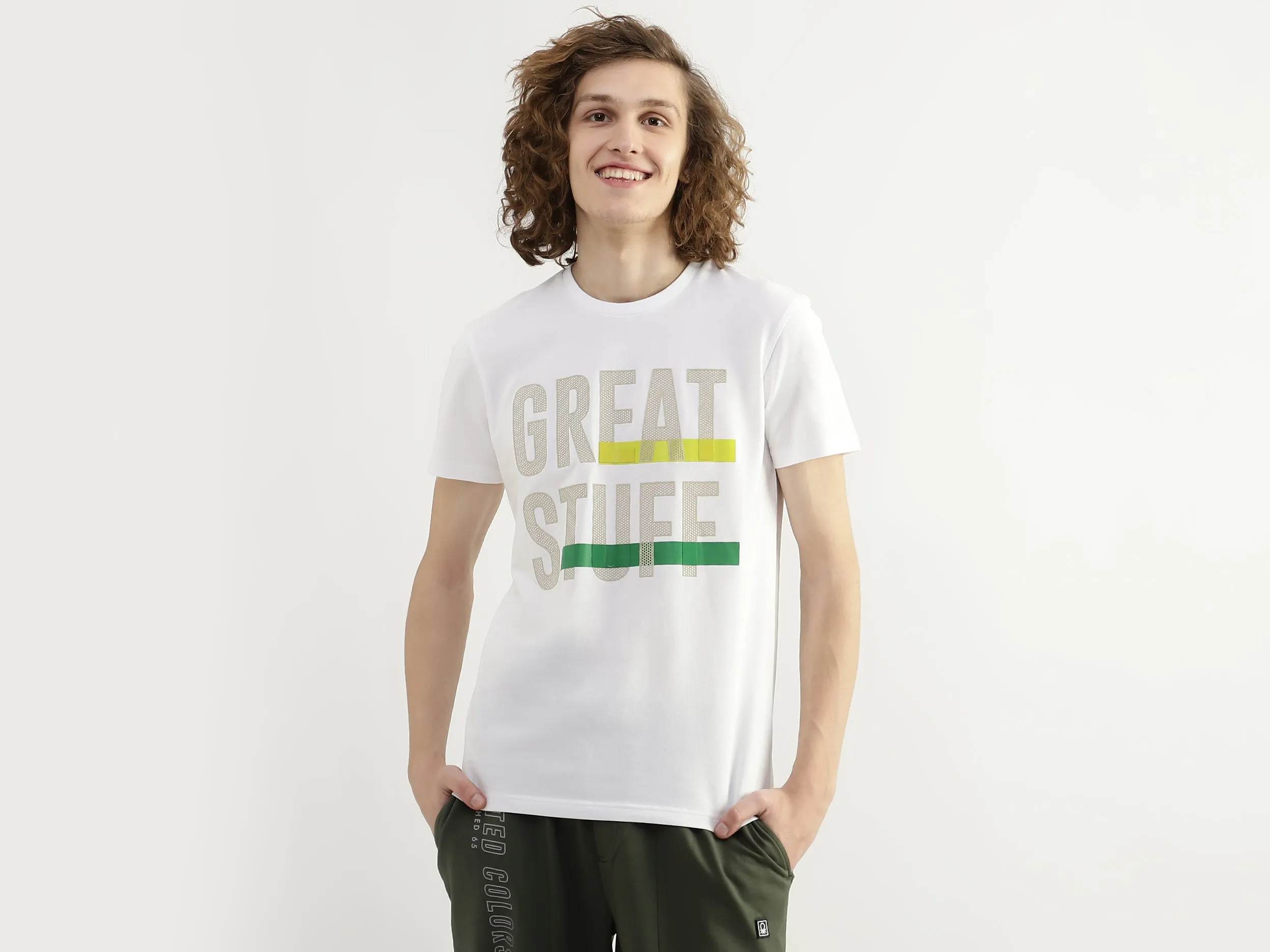 Men Printed Round Neck T-shirt
