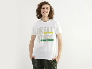 Men Printed Round Neck T-shirt