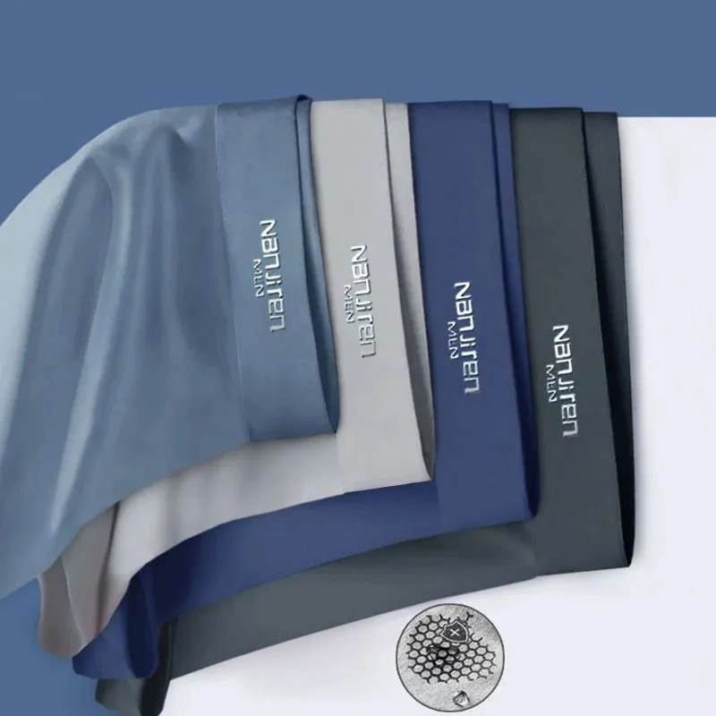 Men's Ice Silk Boxer Shorts Set
