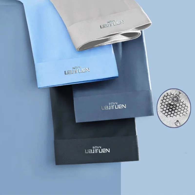 Men's Ice Silk Boxer Shorts Set
