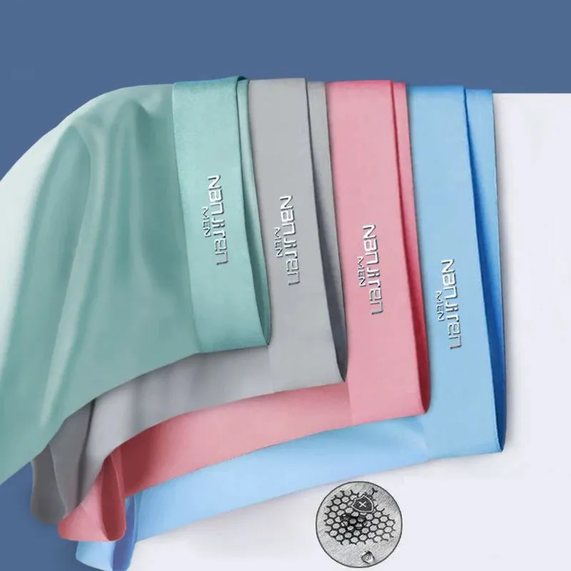 Men's Ice Silk Boxer Shorts Set
