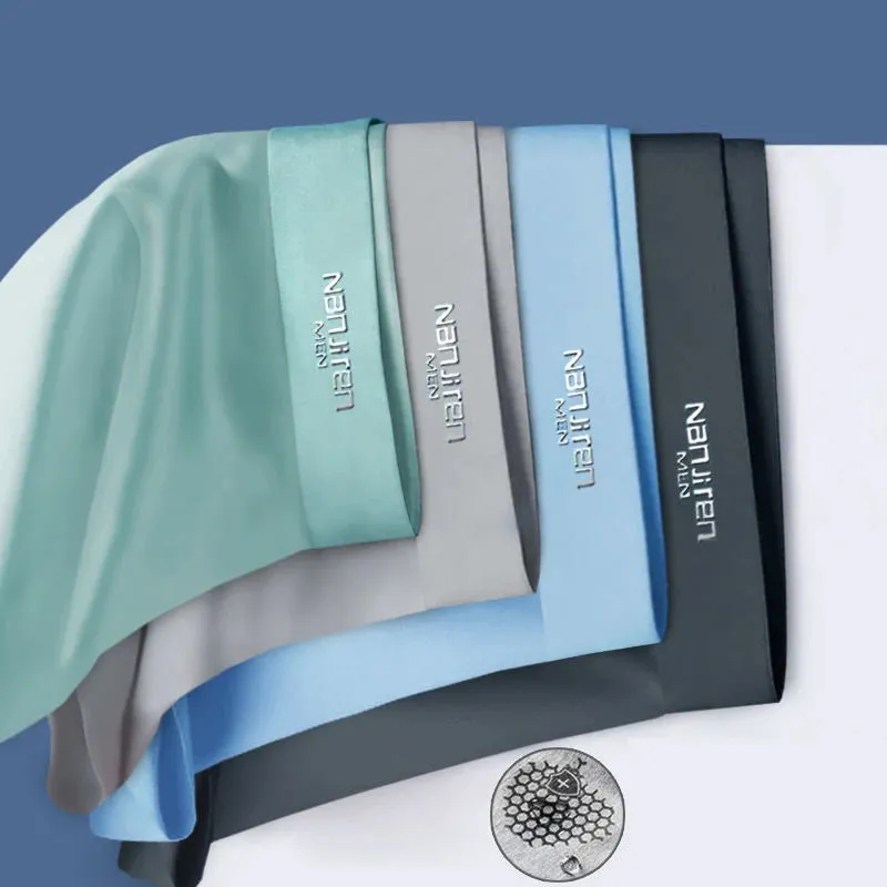 Men's Ice Silk Boxer Shorts Set