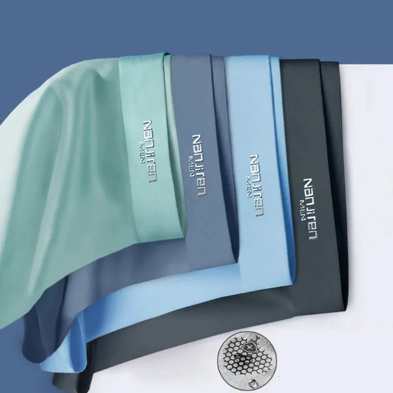 Men's Ice Silk Boxer Shorts Set